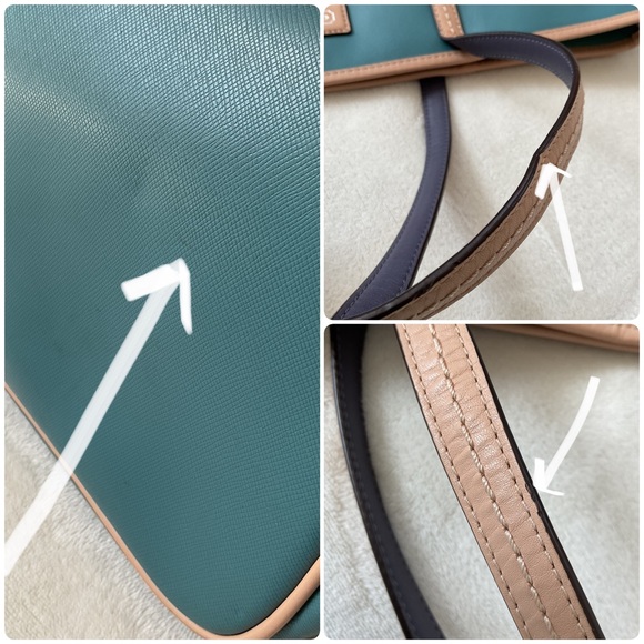 Coach Park Metro Tote Bag Saffiano Leather F24341 Dark Teal - Picture 13 of 16